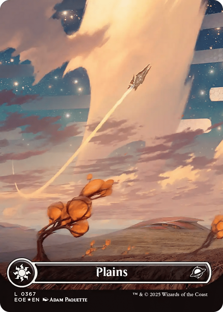 Plains (0367) (Borderless) (Galaxy Foil) [Edge of Eternities] MTG Single Magic: The Gathering  | Multizone: Comics And Games