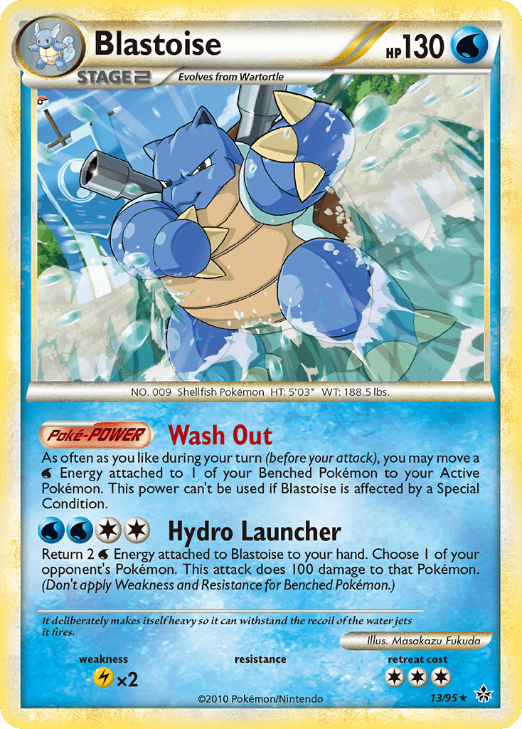 Blastoise (13/95) [HeartGold & SoulSilver: Unleashed] Pokemon Single Pokémon  | Multizone: Comics And Games