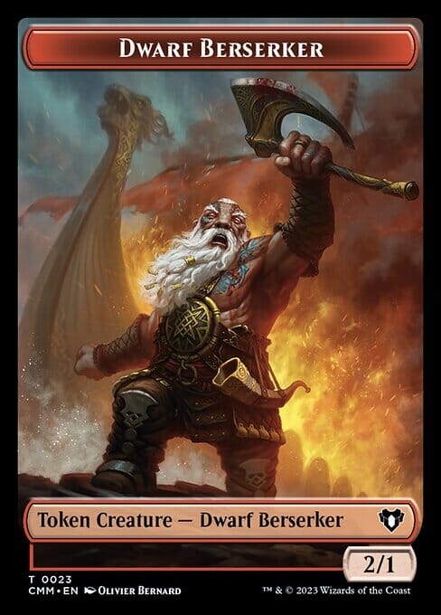 Human Soldier // Dwarf Berserker Double-Sided Token [Commander Masters Tokens] MTG Single Magic: The Gathering  | Multizone: Comics And Games