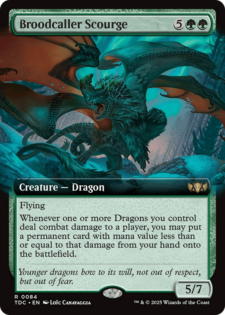 Broodcaller Scourge (Extended Art) [Tarkir: Dragonstorm Commander] MTG Single Magic: The Gathering  | Multizone: Comics And Games