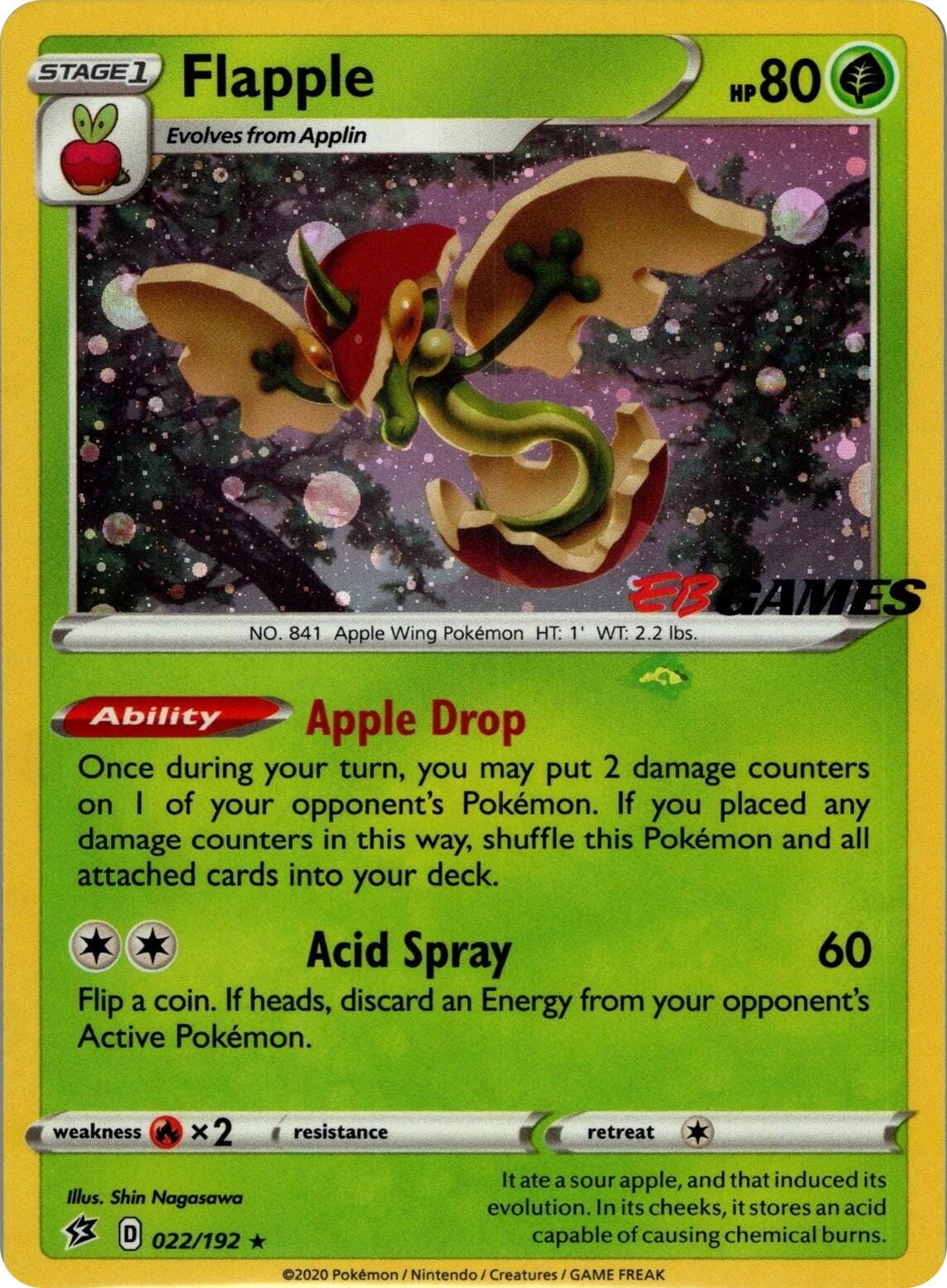 Flapple (022/192) (EB Games Exclusive APAC) [Miscellaneous Cards] Pokemon Single Pokémon  | Multizone: Comics And Games