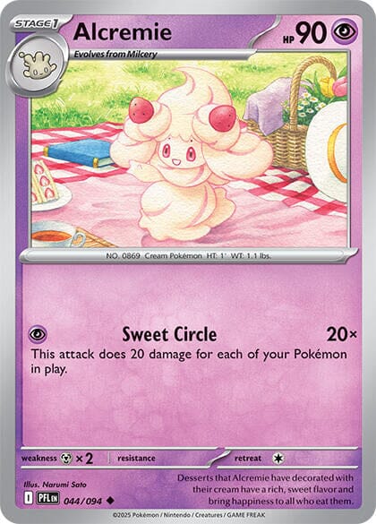 Alcremie (044/094) (Reverse Holo) [Mega Evolution: Phantasmal Flames] Pokemon Single Pokémon  | Multizone: Comics And Games