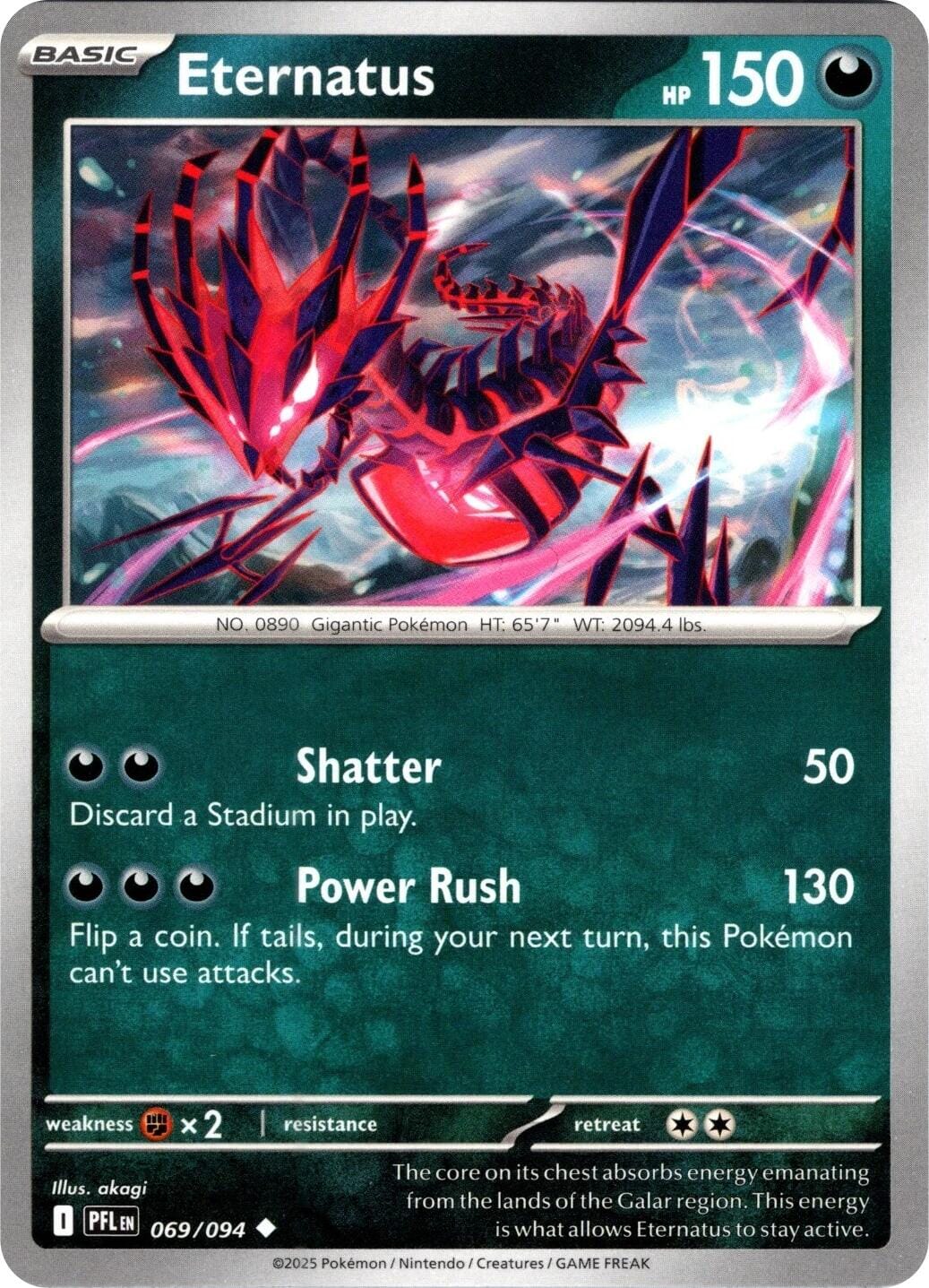 Eternatus (069/094) [Mega Evolution: Phantasmal Flames] Pokemon Single Pokémon  | Multizone: Comics And Games