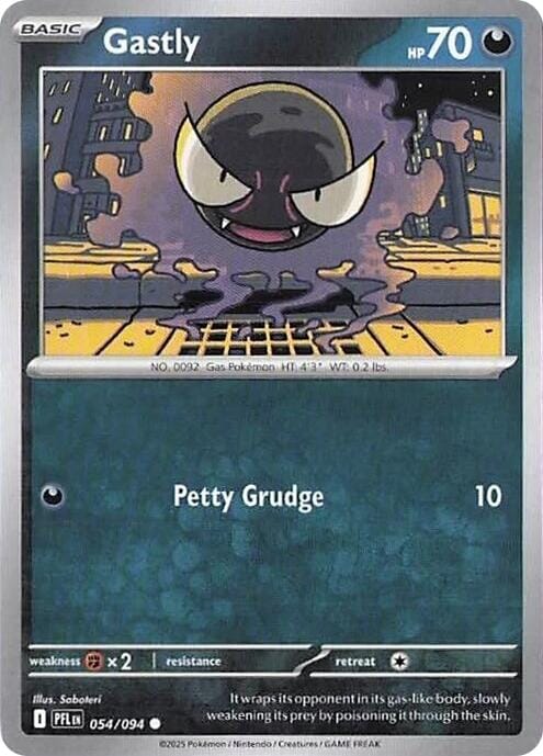 Gastly (054/094) [Mega Evolution: Phantasmal Flames] Pokemon Single Pokémon  | Multizone: Comics And Games