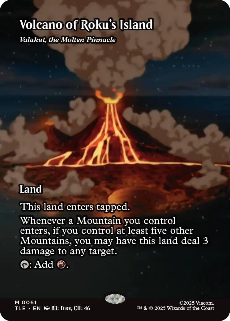 Volcano of Roku's Island - Valakut, the Molten Pinnacle [Avatar: The Last Airbender: Eternal-Legal] MTG Single Magic: The Gathering  | Multizone: Comics And Games