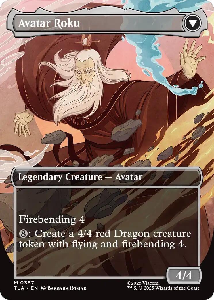 The Legend of Roku (Borderless) [Avatar: The Last Airbender] MTG Single Magic: The Gathering  | Multizone: Comics And Games