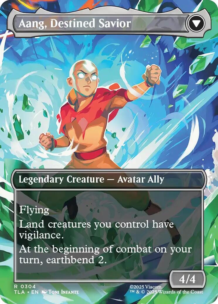 Aang, at the Crossroads (Borderless) [Avatar: The Last Airbender] MTG Single Magic: The Gathering  | Multizone: Comics And Games