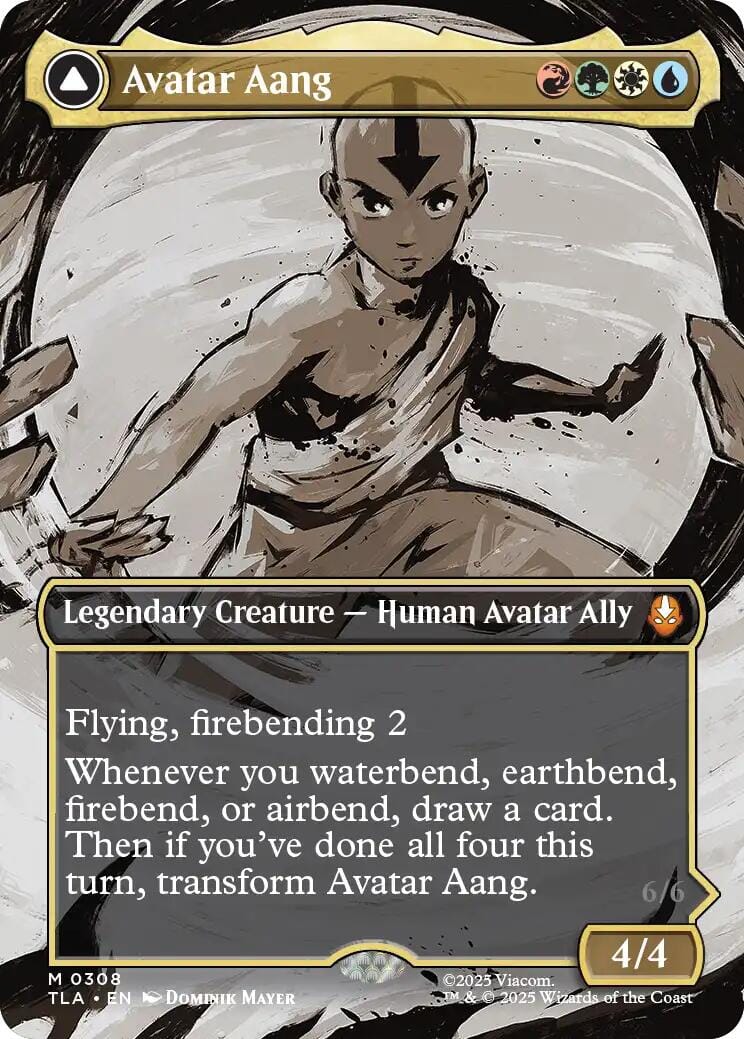 Avatar Aang (Borderless) [Avatar: The Last Airbender] MTG Single Magic: The Gathering  | Multizone: Comics And Games