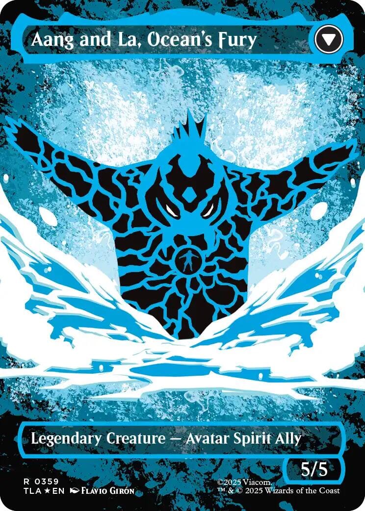 Aang, Swift Savior (Borderless) (Neon Ink Foil) [Avatar: The Last Airbender] MTG Single Magic: The Gathering  | Multizone: Comics And Games