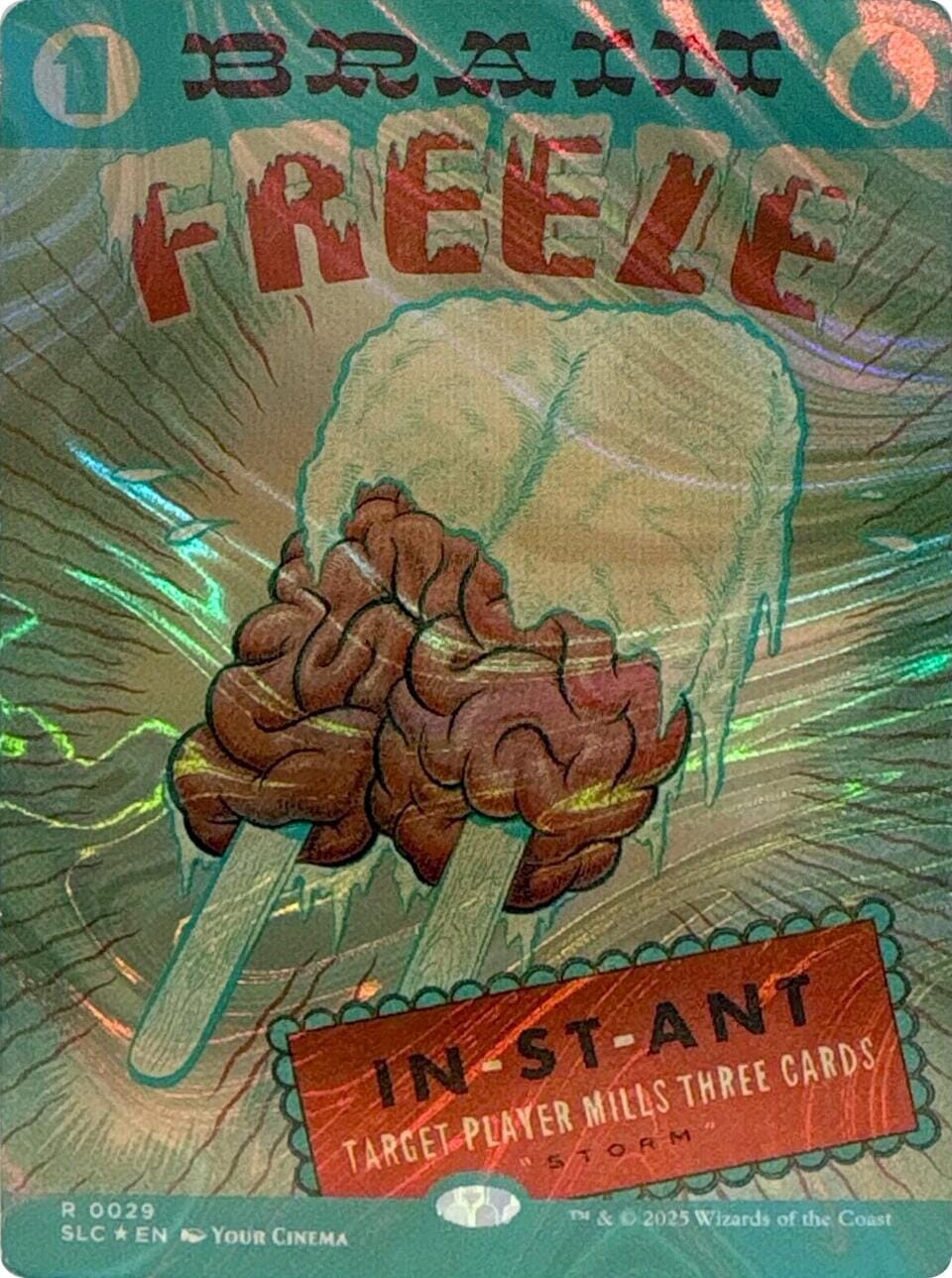 Brain Freeze (Halo Foil) [Secret Lair Countdown Kit] MTG Single Magic: The Gathering  | Multizone: Comics And Games