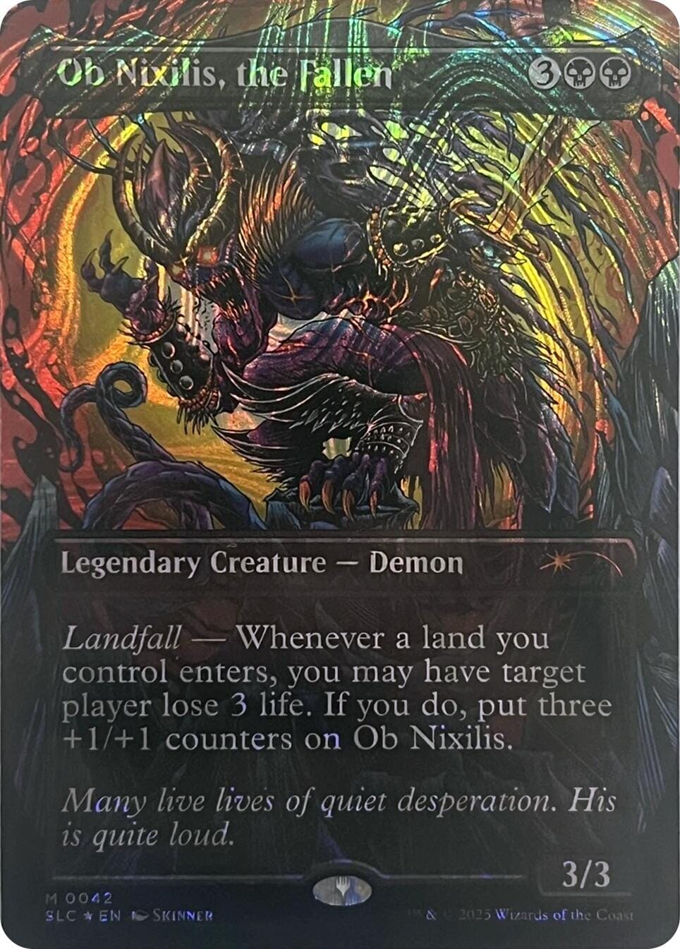 Ob Nixilis, the Fallen (Halo Foil) [Secret Lair Countdown Kit] MTG Single Magic: The Gathering  | Multizone: Comics And Games