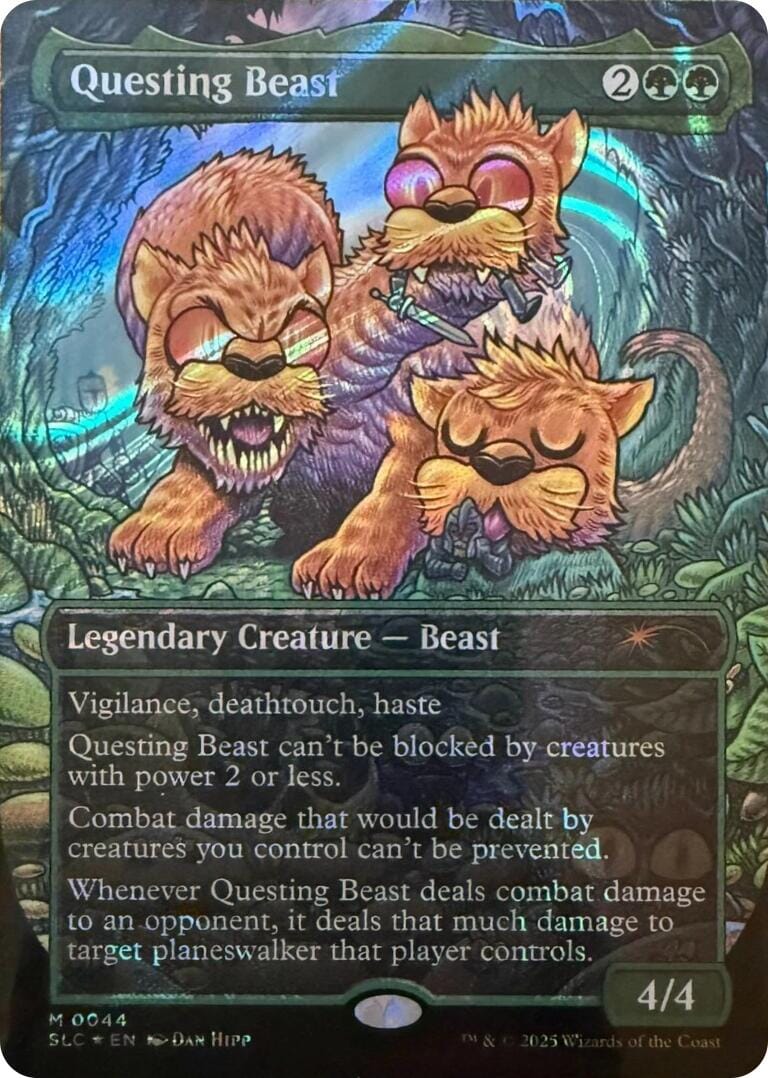 Questing Beast (Halo Foil) [Secret Lair Countdown Kit] MTG Single Magic: The Gathering  | Multizone: Comics And Games
