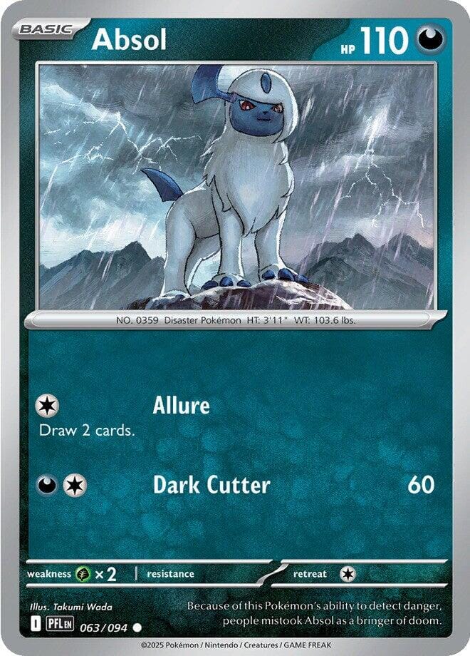 Absol (063/094) [Mega Evolution: Phantasmal Flames] Pokemon Single Pokémon  | Multizone: Comics And Games