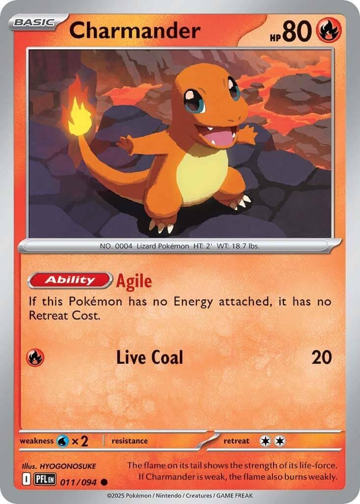 Charmander (011/094) [Mega Evolution: Phantasmal Flames] Pokemon Single Pokémon  | Multizone: Comics And Games