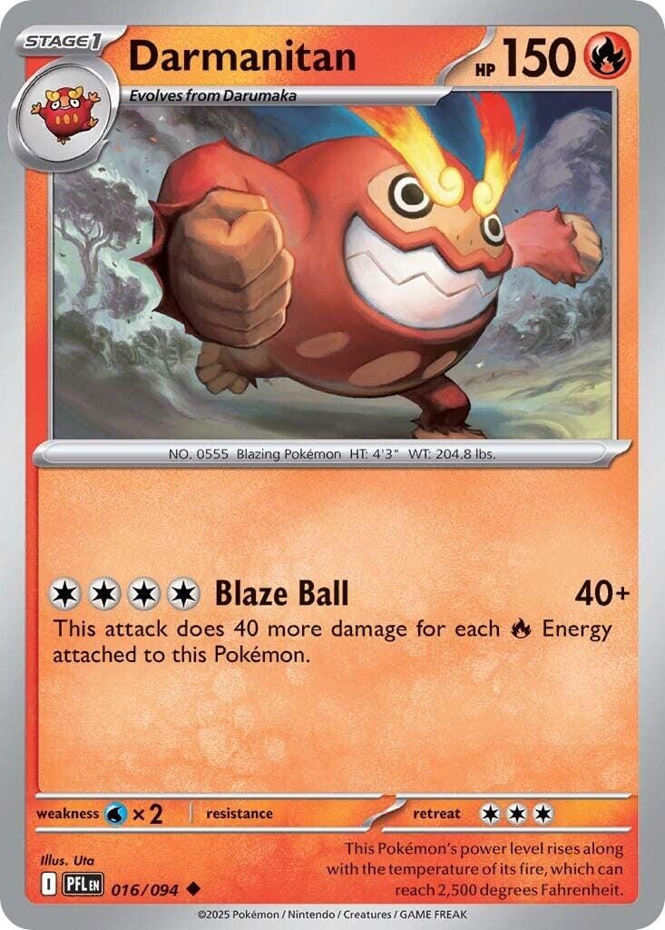 Darmanitan (016/094) [Mega Evolution: Phantasmal Flames] Pokemon Single Pokémon  | Multizone: Comics And Games