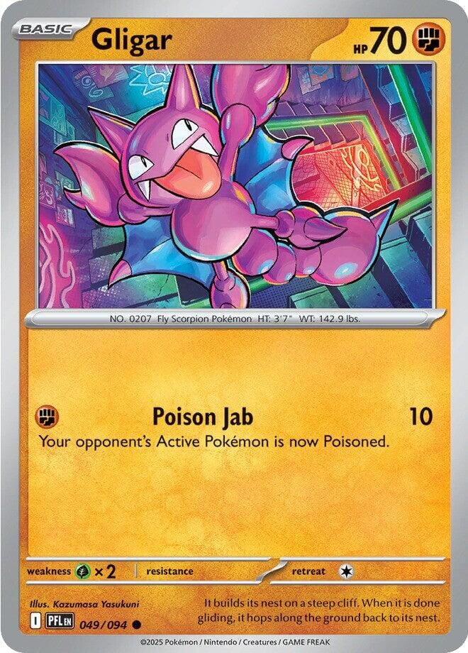 Gligar (049/094) [Mega Evolution: Phantasmal Flames] Pokemon Single Pokémon  | Multizone: Comics And Games