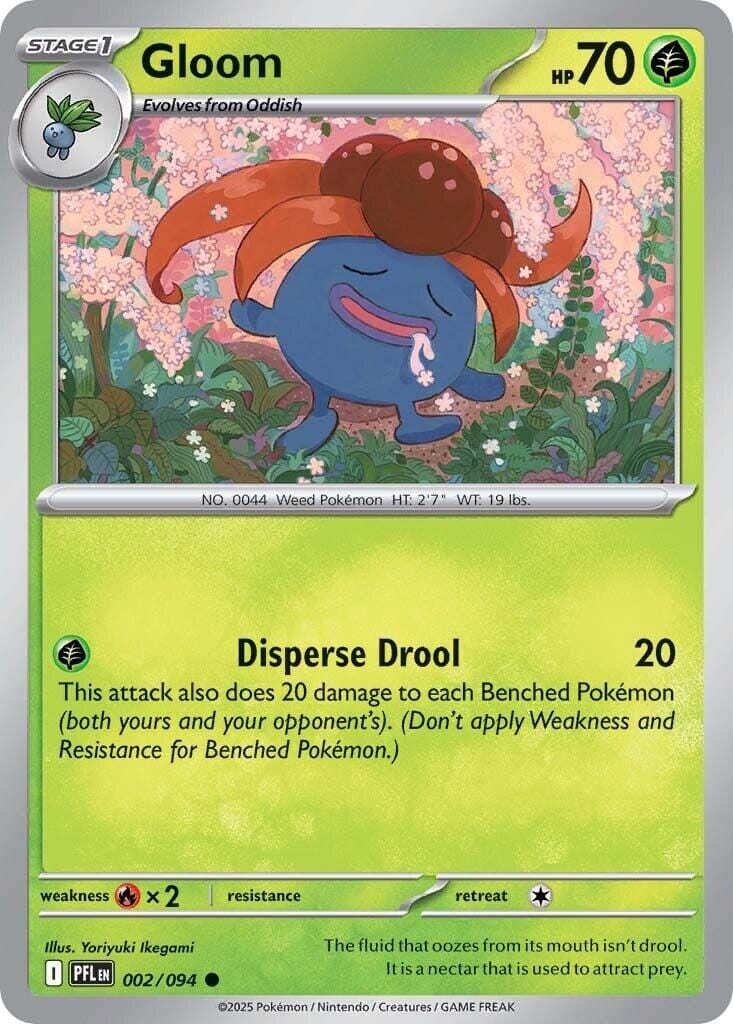 Gloom (002/094) [Mega Evolution: Phantasmal Flames] Pokemon Single Pokémon  | Multizone: Comics And Games