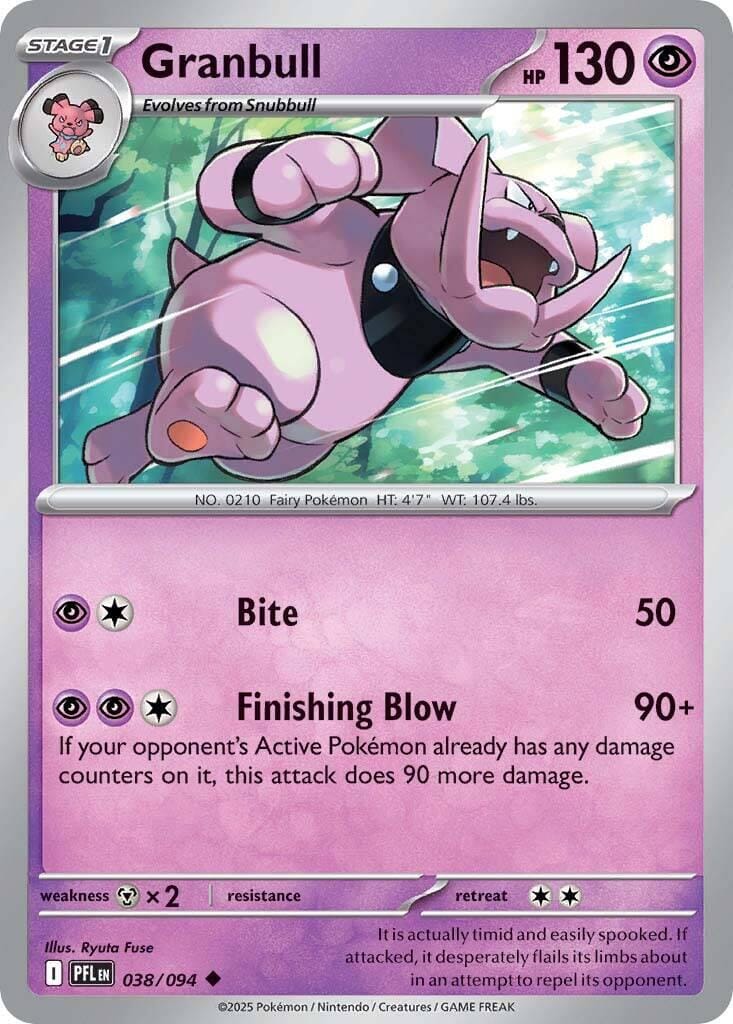 Granbull (038/094) [Mega Evolution: Phantasmal Flames] Pokemon Single Pokémon  | Multizone: Comics And Games