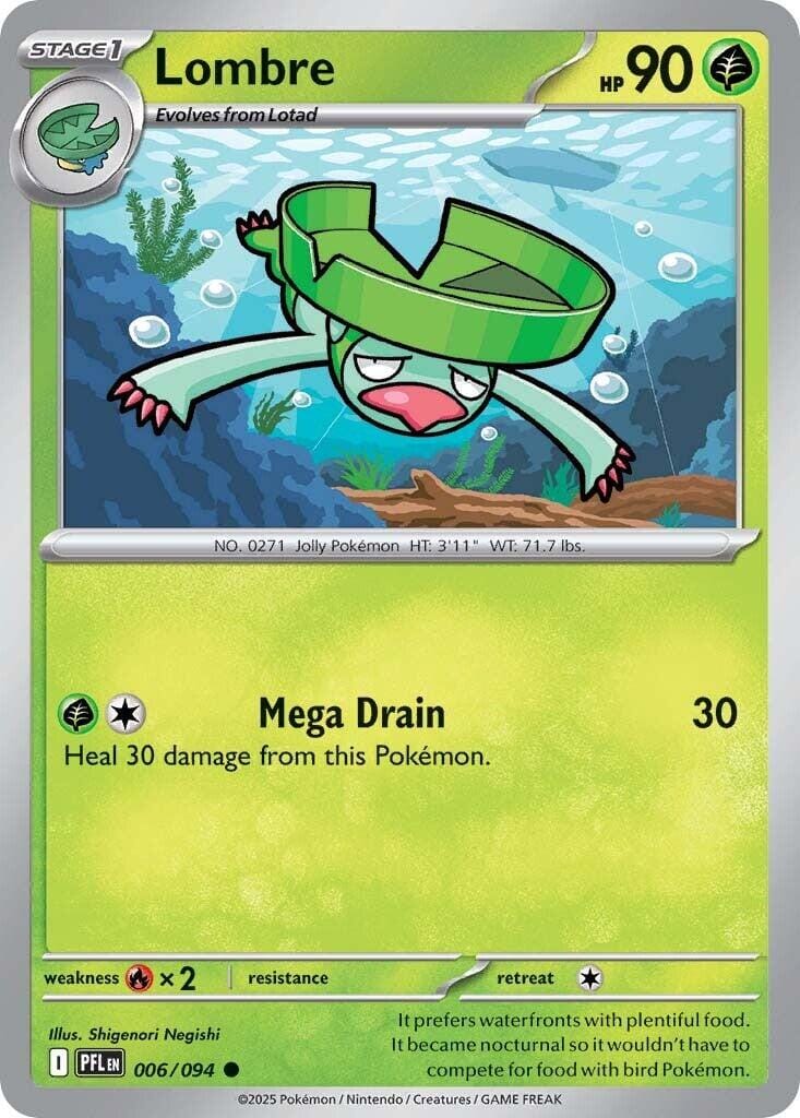 Lombre (006/094) [Mega Evolution: Phantasmal Flames] Pokemon Single Pokémon  | Multizone: Comics And Games