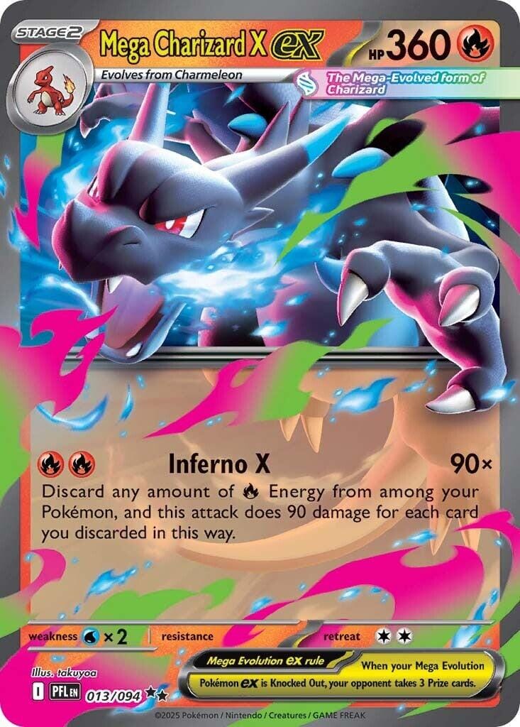 Mega Charizard X ex (013/094) [Mega Evolution: Phantasmal Flames] Pokemon Single Pokémon  | Multizone: Comics And Games