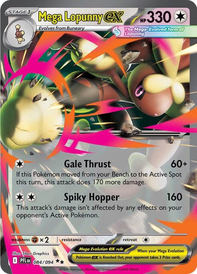 Mega Lopunny ex (084/094) [Mega Evolution: Phantasmal Flames] Pokemon Single Pokémon  | Multizone: Comics And Games