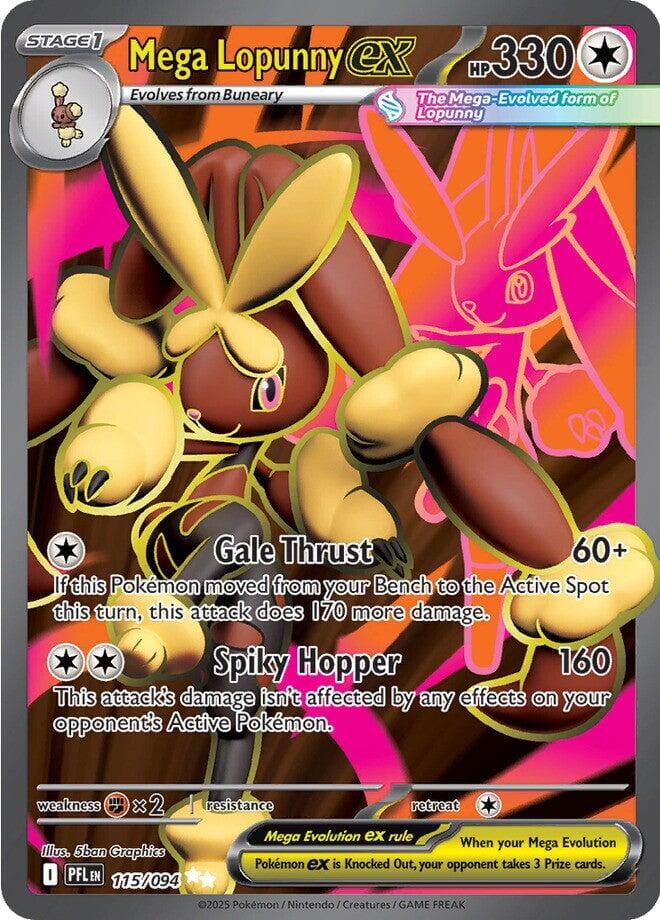 Mega Lopunny ex (115/094) [Mega Evolution: Phantasmal Flames] Pokemon Single Pokémon  | Multizone: Comics And Games