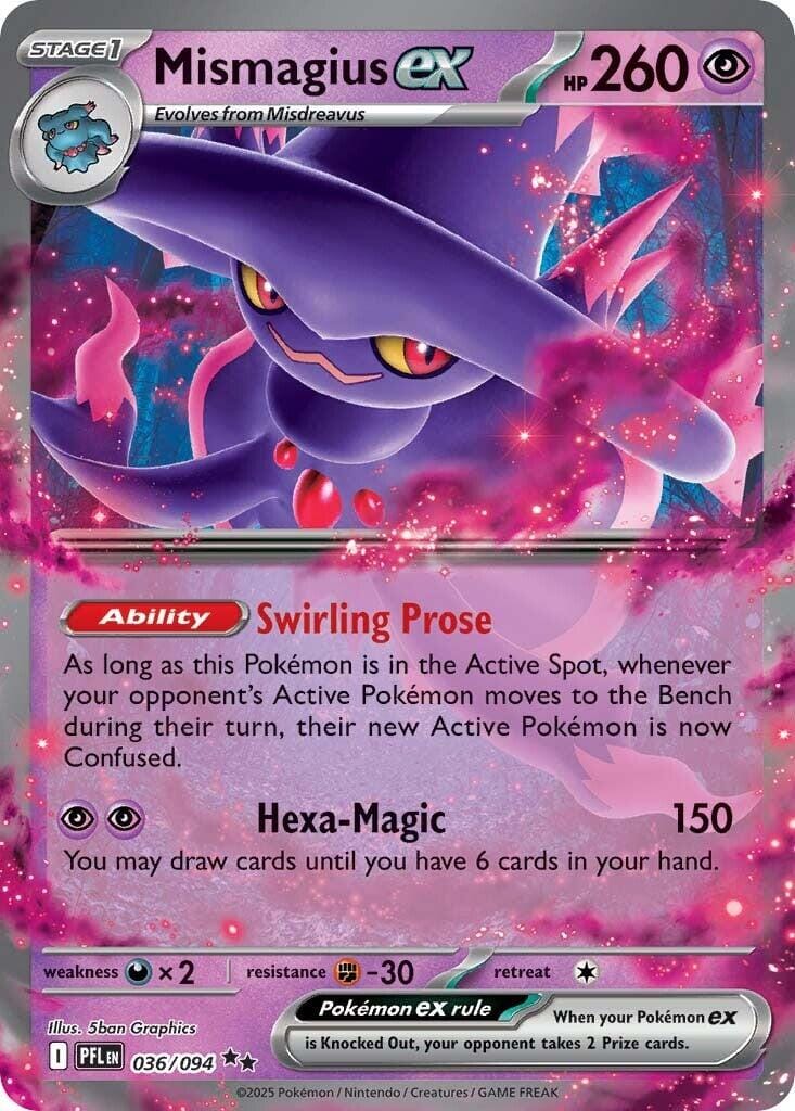 Mismagius ex (036/094) [Mega Evolution: Phantasmal Flames] Pokemon Single Pokémon  | Multizone: Comics And Games