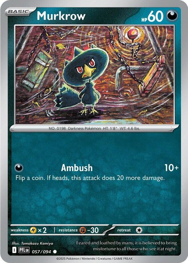 Murkrow (057/094) [Mega Evolution: Phantasmal Flames] Pokemon Single Pokémon  | Multizone: Comics And Games