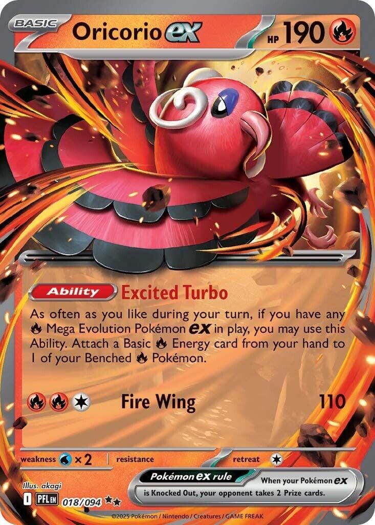 Oricorio ex (018/094) [Mega Evolution: Phantasmal Flames] Pokemon Single Pokémon  | Multizone: Comics And Games