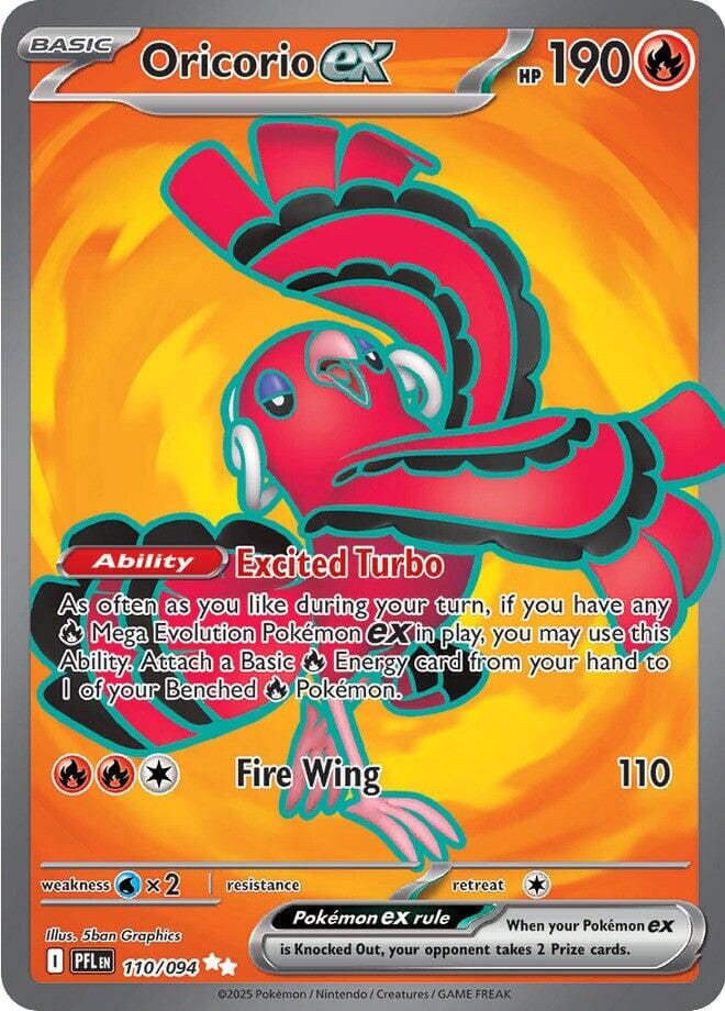Oricorio ex (110/094) [Mega Evolution: Phantasmal Flames] Pokemon Single Pokémon  | Multizone: Comics And Games