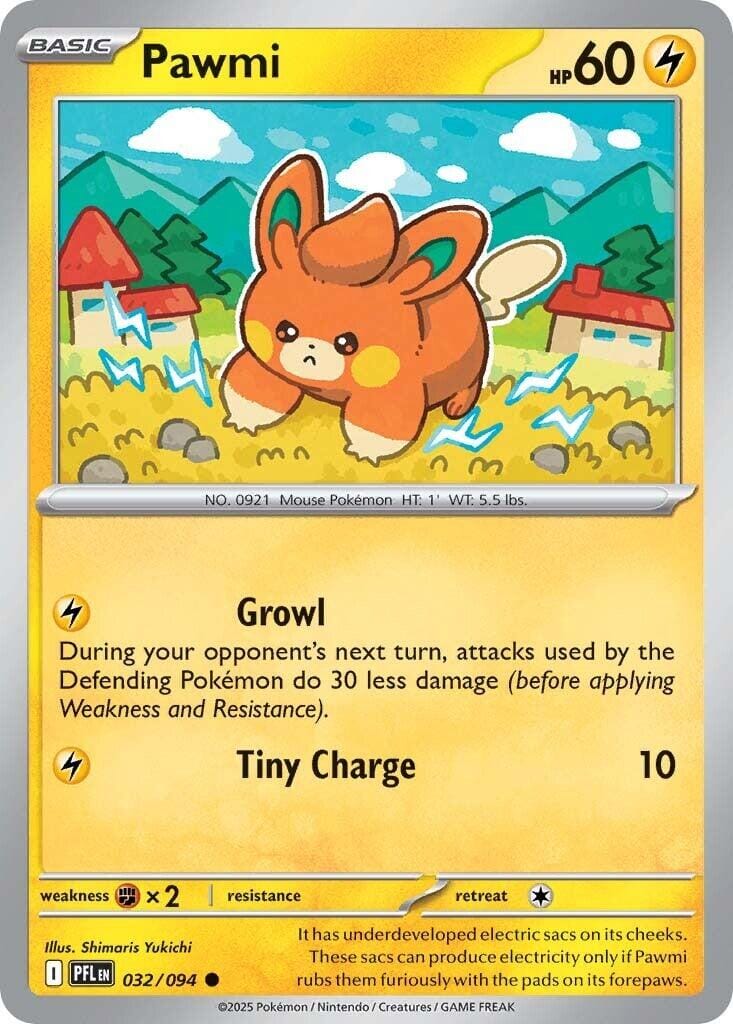 Pawmi (032/094) [Mega Evolution: Phantasmal Flames] Pokemon Single Pokémon  | Multizone: Comics And Games