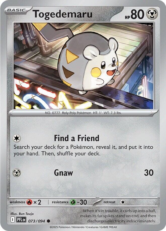 Togedemaru (073/094) [Mega Evolution: Phantasmal Flames] Pokemon Single Pokémon  | Multizone: Comics And Games