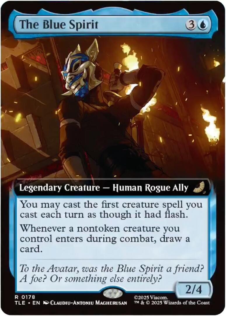 The Blue Spirit (Extended Art) [Avatar: The Last Airbender: Eternal-Legal] MTG Single Magic: The Gathering  | Multizone: Comics And Games