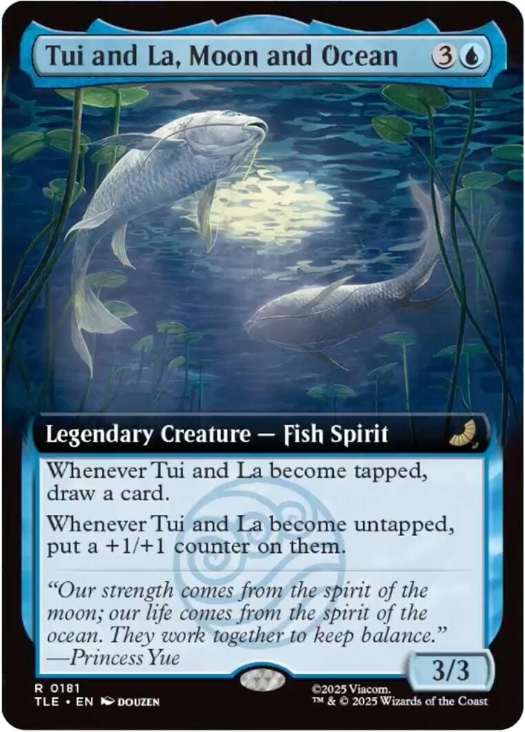 Tui and La, Moon and Ocean (Extended Art) [Avatar: The Last Airbender: Eternal-Legal] MTG Single Magic: The Gathering  | Multizone: Comics And Games