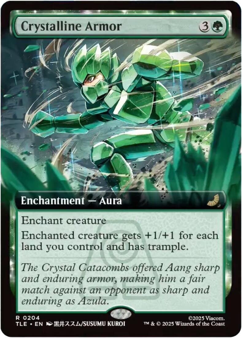 Crystalline Armor (Extended Art) [Avatar: The Last Airbender: Eternal-Legal] MTG Single Magic: The Gathering  | Multizone: Comics And Games