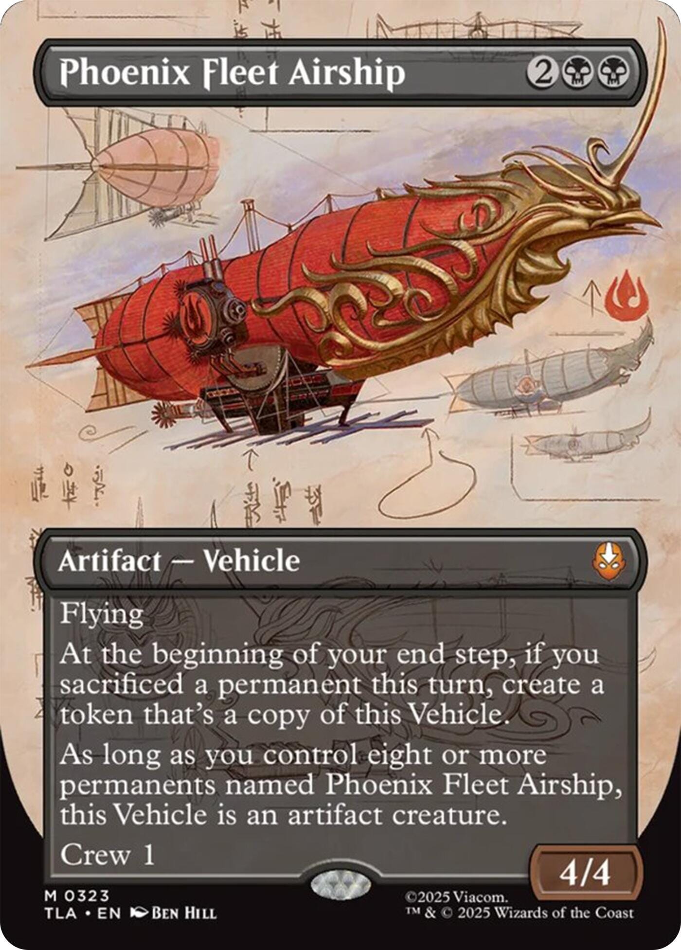Phoenix Fleet Airship (Borderless) [Avatar: The Last Airbender] MTG Single Magic: The Gathering  | Multizone: Comics And Games