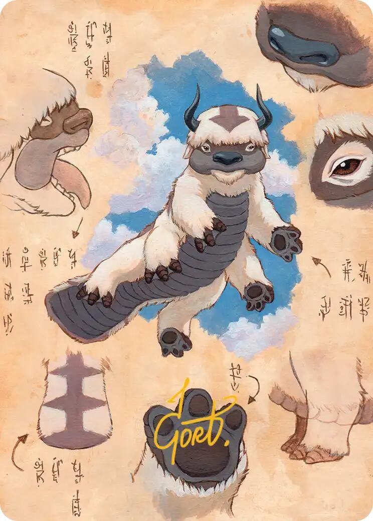 Appa, Steadfast Guardian Art Card (Gold-Stamped Signature) [Avatar: The Last Airbender Art Series] MTG Single Magic: The Gathering  | Multizone: Comics And Games