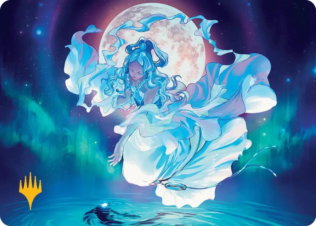 Yue, the Moon Spirit Art Card (Gold-Stamped Planeswalker Symbol) [Avatar: The Last Airbender Art Series] MTG Single Magic: The Gathering  | Multizone: Comics And Games