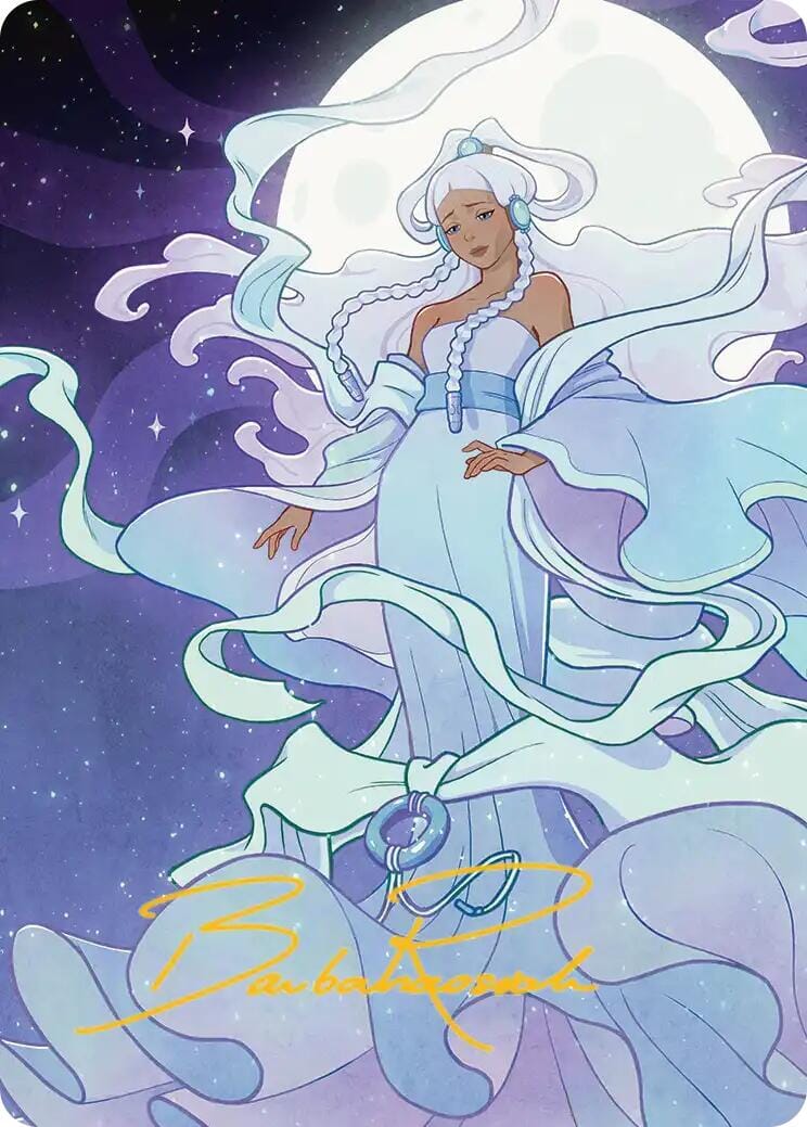 Yue, the Moon Spirit 2 Art Card (Gold-Stamped Signature) [Avatar: The Last Airbender Art Series] MTG Single Magic: The Gathering  | Multizone: Comics And Games