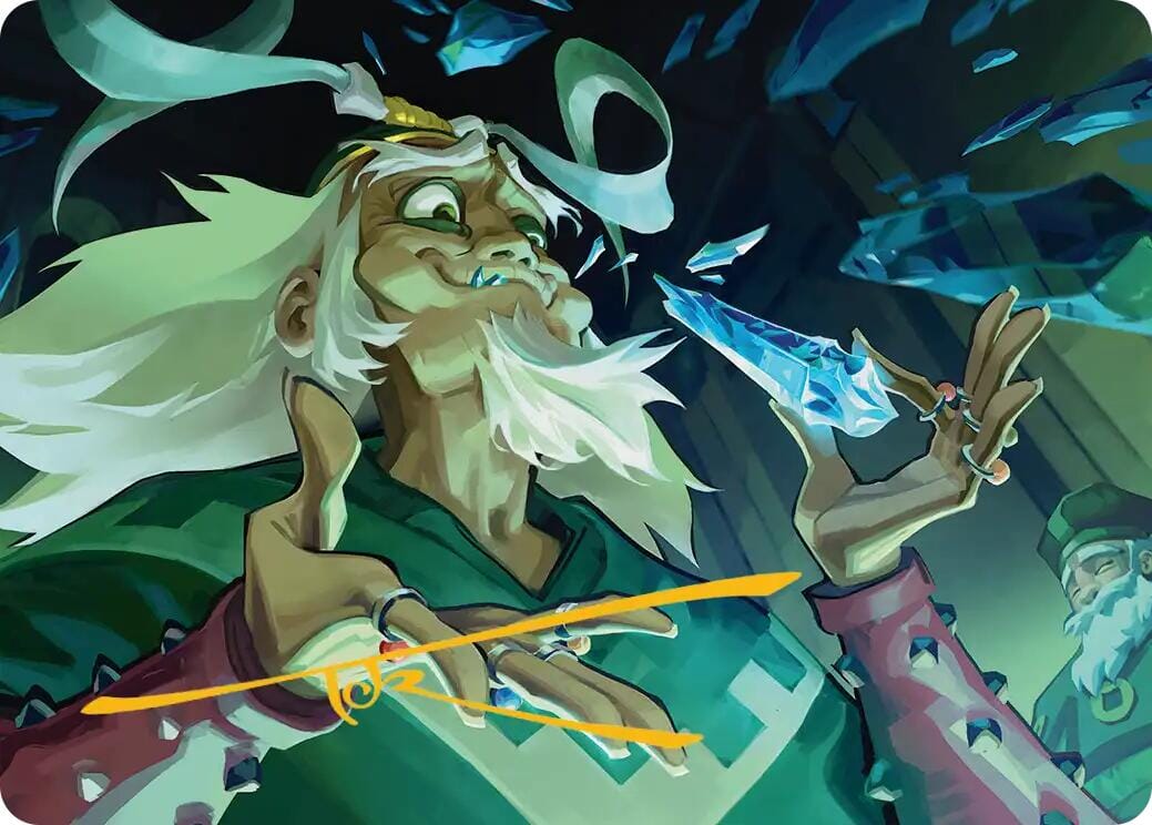 Bumi, King of Three Trials Art Card (Gold-Stamped Signature) [Avatar: The Last Airbender Art Series] MTG Single Magic: The Gathering  | Multizone: Comics And Games