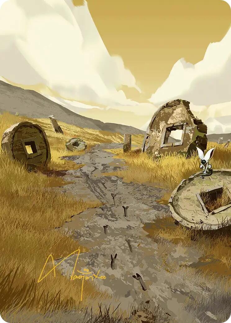 Plains Art Card (Gold-Stamped Signature) [Avatar: The Last Airbender Art Series] MTG Single Magic: The Gathering  | Multizone: Comics And Games