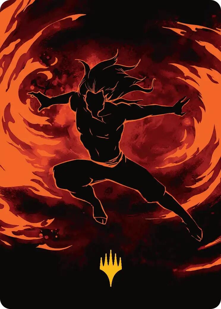 Ozai, the Phoenix King Art Card (Gold-Stamped Planeswalker Symbol) [Avatar: The Last Airbender Art Series] MTG Single Magic: The Gathering  | Multizone: Comics And Games