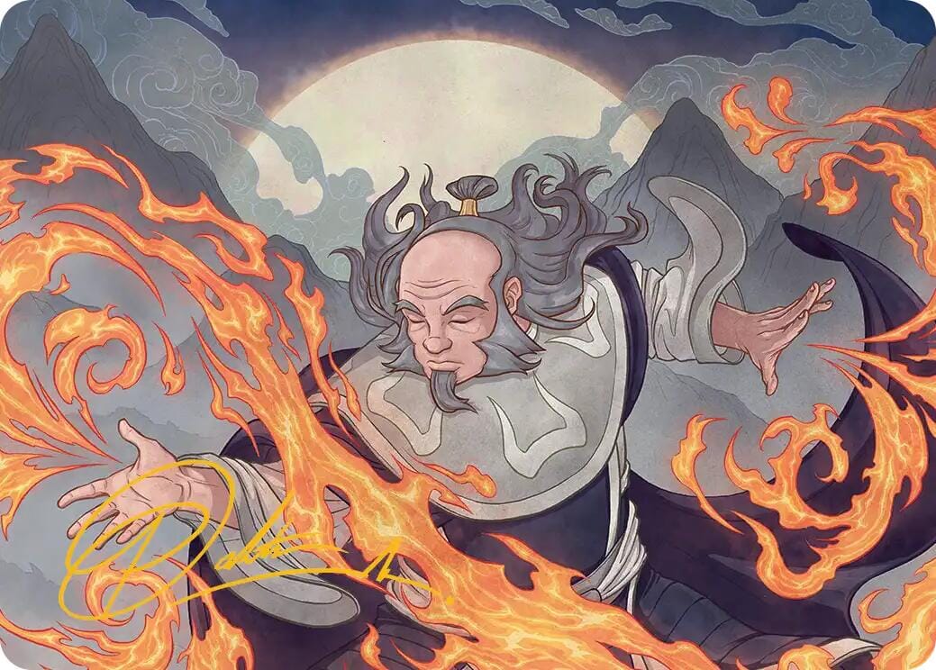 Iroh, Grand Lotus Art Card (Gold-Stamped Signature) [Avatar: The Last Airbender Art Series] MTG Single Magic: The Gathering  | Multizone: Comics And Games