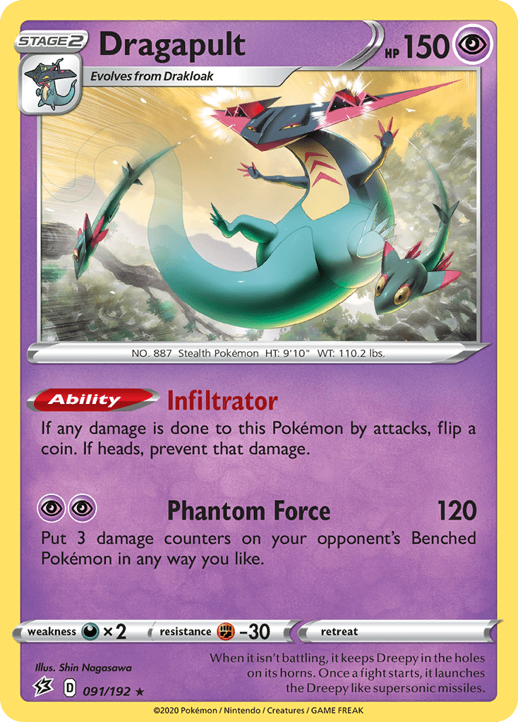 Dragapult (091/192) [Sword & Shield: Rebel Clash] Pokemon Single Pokémon  | Multizone: Comics And Games