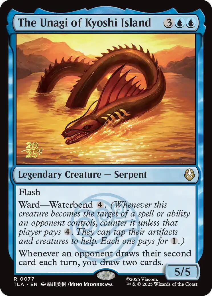 The Unagi of Kyoshi Island [Avatar: The Last Airbender Prerelease Cards] MTG Single Magic: The Gathering  | Multizone: Comics And Games