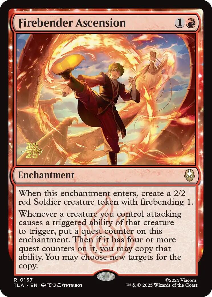 Firebender Ascension [Avatar: The Last Airbender Prerelease Cards] MTG Single Magic: The Gathering  | Multizone: Comics And Games