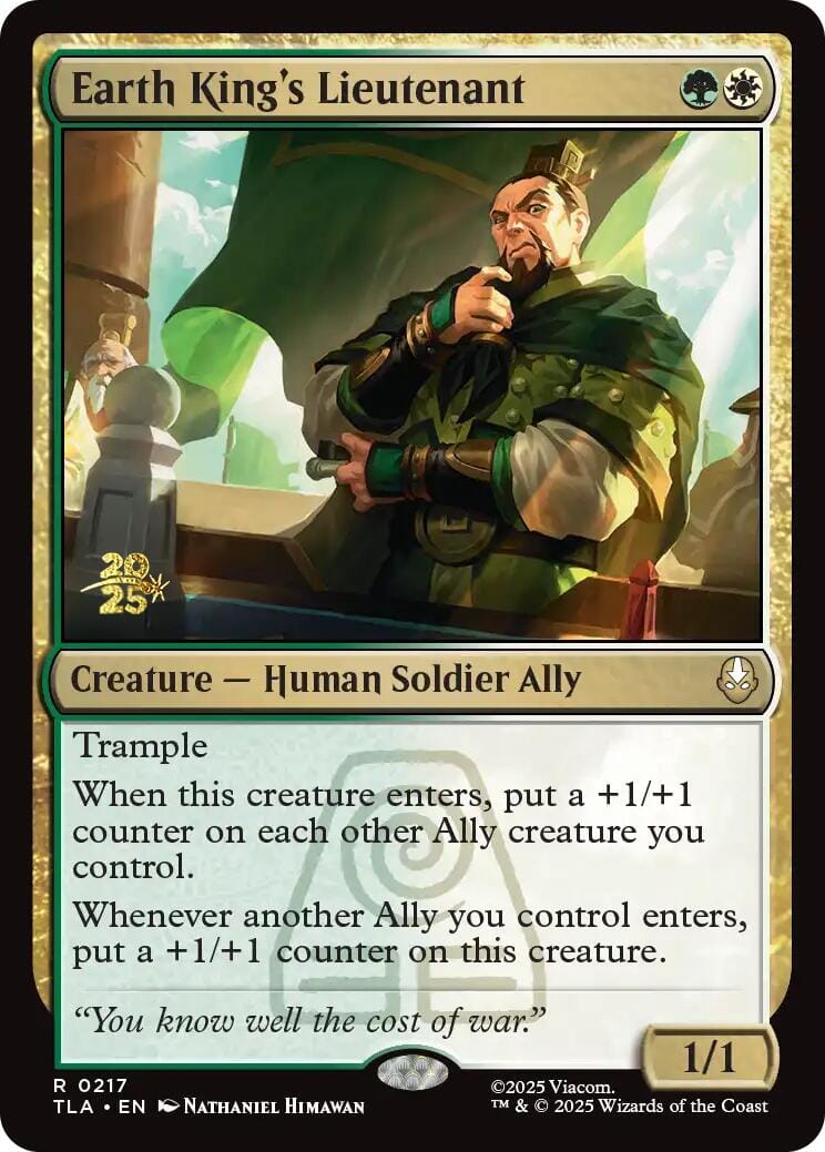 Earth King's Lieutenant [Avatar: The Last Airbender Prerelease Cards] MTG Single Magic: The Gathering  | Multizone: Comics And Games