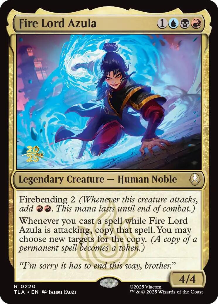 Fire Lord Azula [Avatar: The Last Airbender Prerelease Cards] MTG Single Magic: The Gathering  | Multizone: Comics And Games
