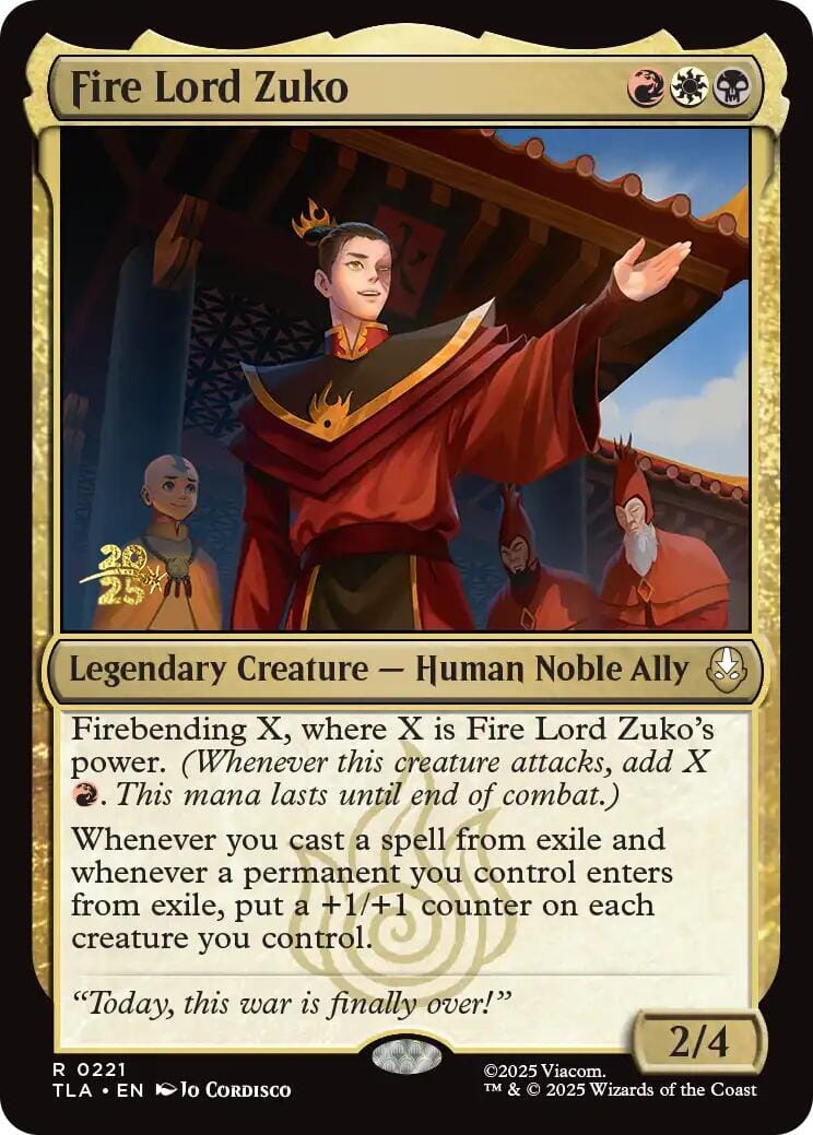 Fire Lord Zuko [Avatar: The Last Airbender Prerelease Cards] MTG Single Magic: The Gathering  | Multizone: Comics And Games