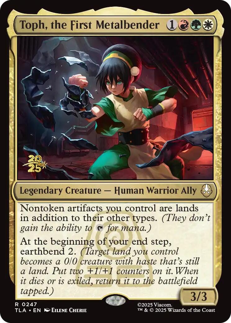 Toph, the First Metalbender [Avatar: The Last Airbender Prerelease Cards] MTG Single Magic: The Gathering  | Multizone: Comics And Games